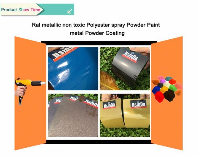 Customized Charcoal Metallic Powder Coat , High Performance Powder Coating