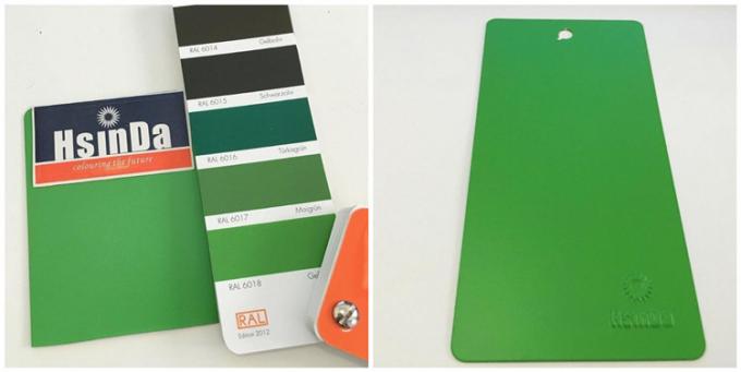 Green Matt Finish Epoxy Powder Coating , Indoor Heat Resistant Powder Coat