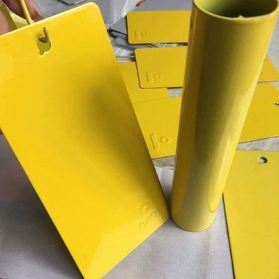 Yellow High Gloss Epoxy Polyester Powder Coating Paint Metal Surface