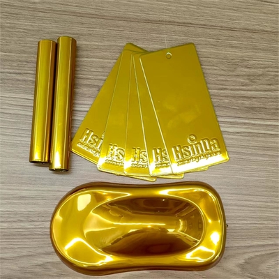 Thermosetting Glossy Mirror Gold Powder Coating for High Gloss Sculpture and Wheels