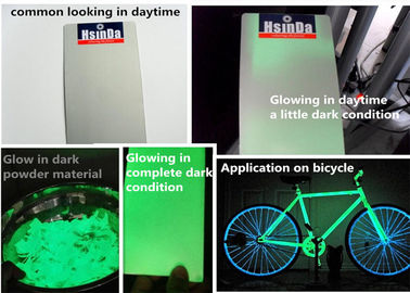 No Pollution Chrome Powder Coat , Smooth Texture Glow In The Dark Powder Coat